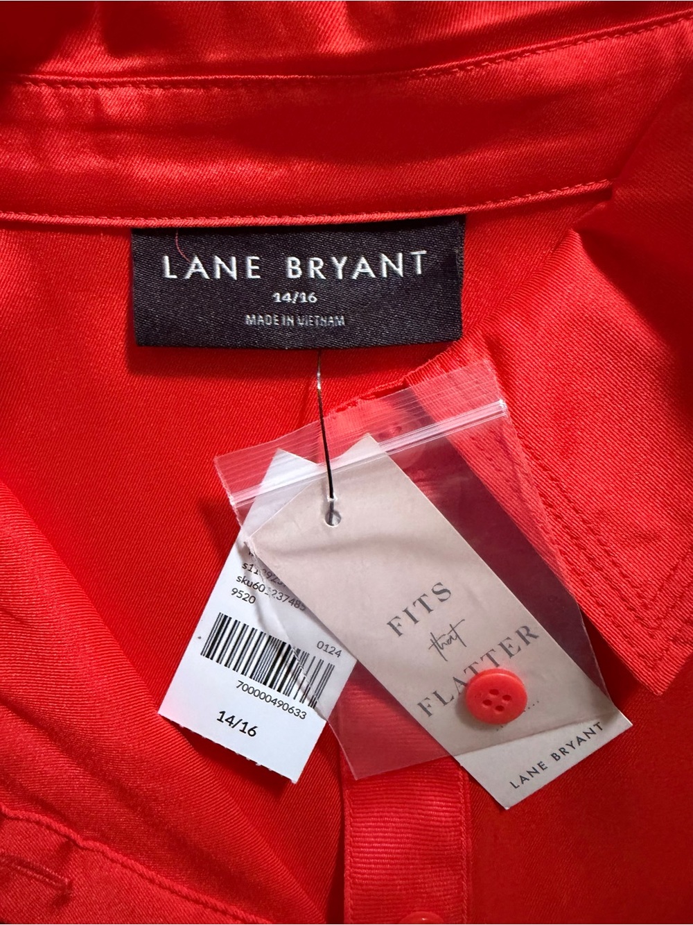 LANE BRYANT Satin Popover Blouse NWT - Picture 4 of 5